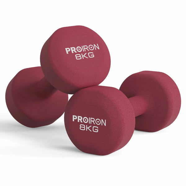 PROIRON Neoprene Dumbbell-Dumbbell-Red Wine-2 x 8KG-gb-PROIRON