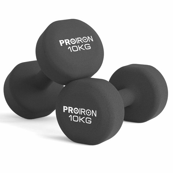 PROIRON Neoprene Dumbbell-Dumbbell-Black-2 x 10KG-gb-PROIRON