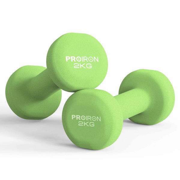 PROIRON Neoprene Dumbbell-Dumbbell-Apple Green-2 x 2KG-gb-PROIRON