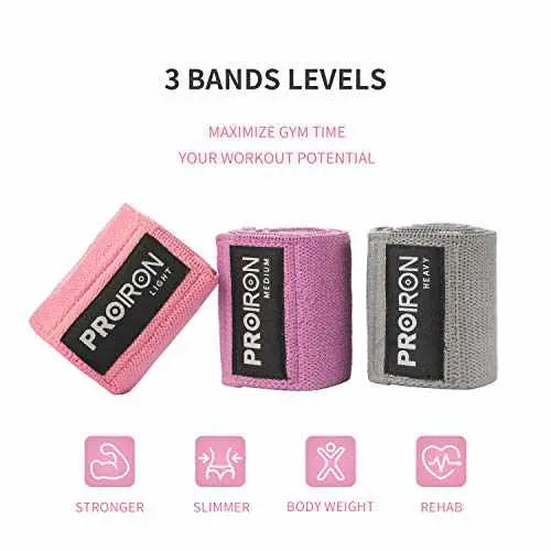 Serveuttam Fabric Resistance Band - Loop Band for Workout for Women | Hip  Resistance Band | Exercise Bands Booty Bands (Pack of 3)
